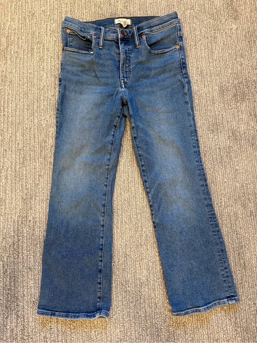 Madewell Cali Demi-Boot Jeans Size 30 Medium Wash High Rise Kick Flare